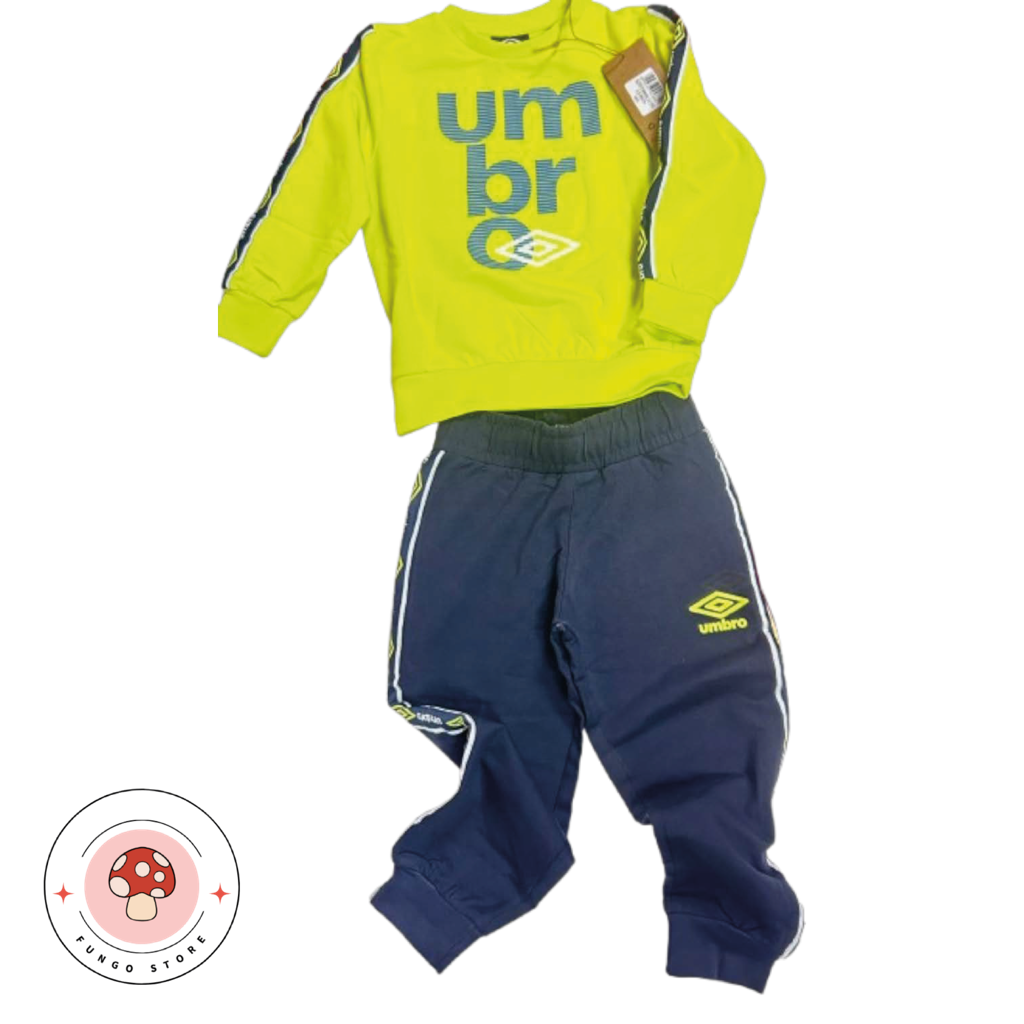 Completo Sportivo Bambino – Umbro Giallo Fluo & Blu Navy