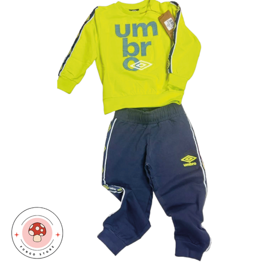 Completo Sportivo Bambino – Umbro Giallo Fluo & Blu Navy