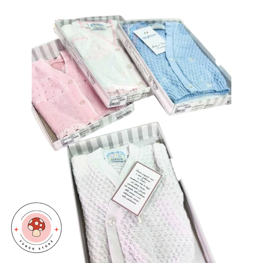 Cardigan Neonato in Maglia – Eleganza e Comfort - 100% made in Italy fatto a mano